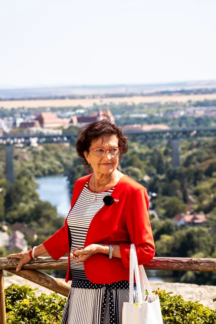 Růžena Šalomonová nad údolím Dyje